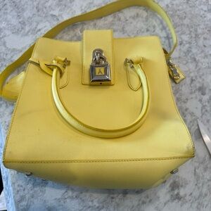 Patrizia Pepe Vibrant Yellow Shoulder Bag